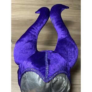 Disney Maleficent Purple Velvet Horns Costume Headpiece Size 4 Sleeping Beauty